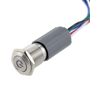 Wholesale 16mm IP67 Anti Vandal Push Button Switch With Harness Plug from china suppliers