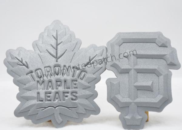 Quality Leaf Shape 8C 3M Reflective Labels Embossed TPU Patches Customized for sale