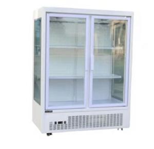 China Fresh flowers display refrigerated preservation three-sided glass display case on sale