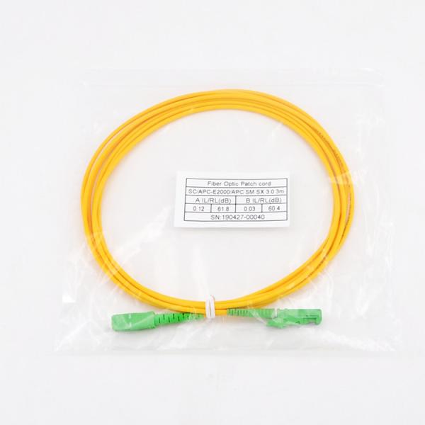 E2000 Fiber Optic Patch Cord 3m UPC Sc Lc Patch Cord Simplex Single Mode