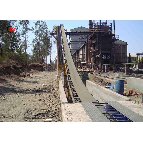 Shredded Tires Rice Husk Handling Incline Chevron Belt Conveyor For MSW