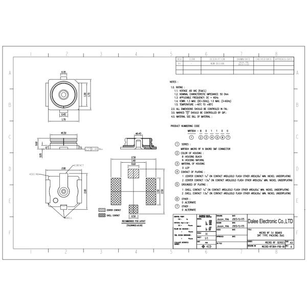 IPEX High Power RF Connectors Female Type For Contacting Wireless Networks