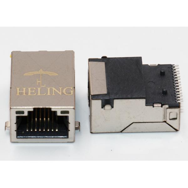 Built - In LED 1000Base TX Connector Tab Up Latch SMT Integrated Magnetics