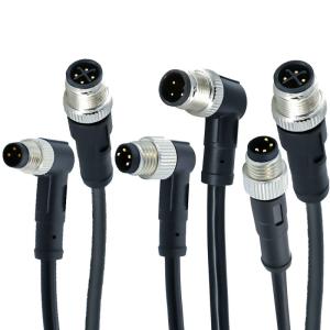 China M12 Plugs 3 - 17 Pins Cores Male Female Outside M12 Pur Sensor Cable Connectors on sale