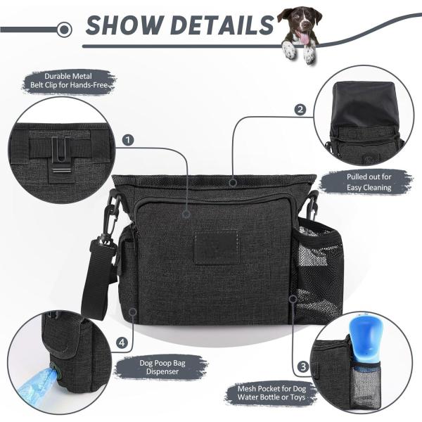 Portable Walking Fanny Pack Built-in Poop Custom with Multiple Pockets Adjustable Shoulder Strap