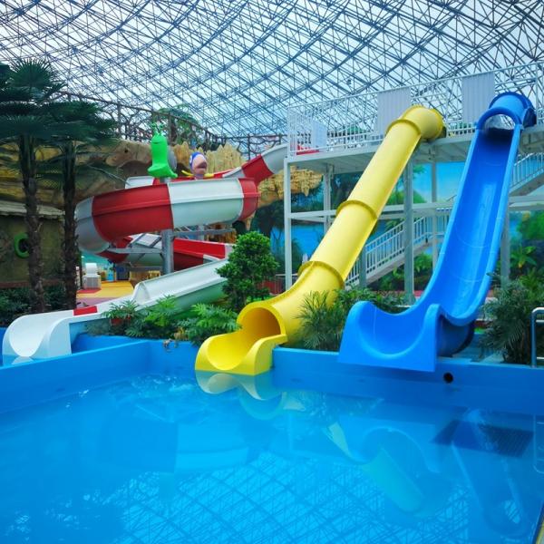 Quality Customization Fiberglass Family Water Slide With 5-10 Meter Platform Height for sale