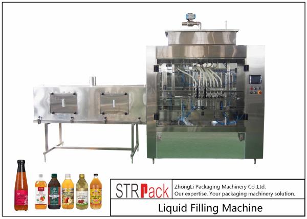 Quality Powerful Timed Glass Bottle Filling Machine For Vinegar / Soy Sauce / Chili for sale