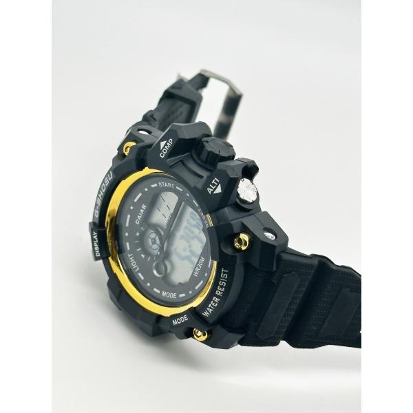 Silicone Band Digital Men Quartz Watch Sports Chronograph Watches