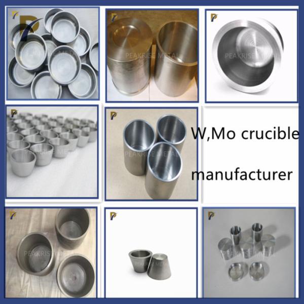 Bright Tungsten Crucible Pot For Quartz Glass Melting Furnace High Purity Sintered Tungsten Crucibles For Vacuum Furnace