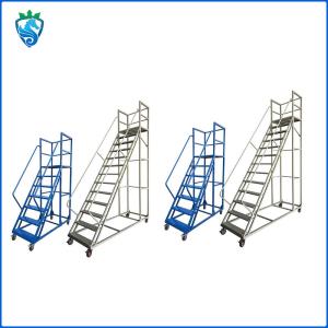 Wholesale Movable Platform Step Ladders With Handrails Pulley Ladder from china suppliers