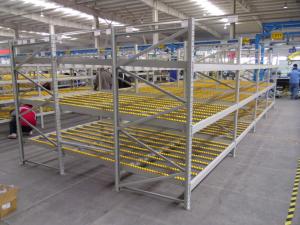 China Gravity Rack Carton Flow Racking System Industrial Rolling Steel Shelving on sale