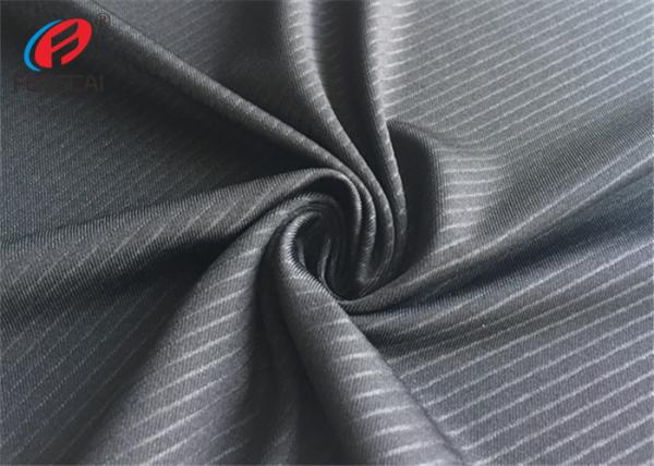 Quality Embossed Polyester Lycra Fabric , Weft Knitted Fabric , T-shirt Material for sale