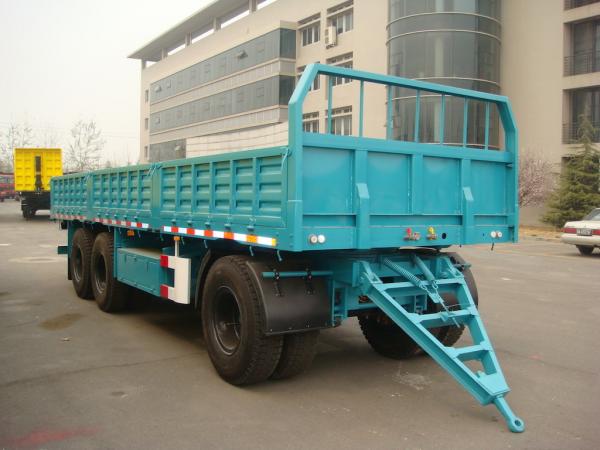 Quality 6443LX-Draw Bar Plate Form Trailer-3axles for sale