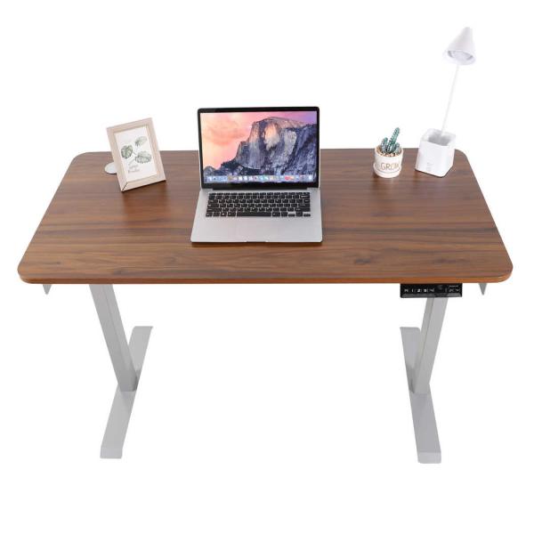 Quality Brown 33.73lbs Electric Adjustable Computer Table / Study Computer Desk for sale