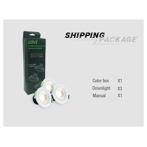 No Flicker Mini Dimmable LED Downlights Waterproof Tiltable 5W 99Ra