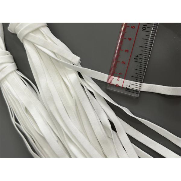 6mm 6.5mm 7mm 3 Ply Face Mask Flat Ear Loop White Cord Ear Tie Rope