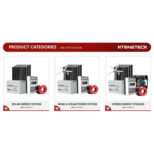 Htonetech 3kw 5kw off Grid Solar System Complete Kit China 5000W 45039W Mono Perc Solar Panels Single Face 9.6kw Diesel Generator Solar Energy System 1kw