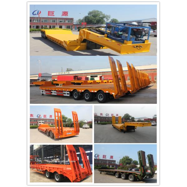 Heavy Loading 4 Axles 45ft Low Bed Semi Trailer with Detachable Gooseneck and Drop Deck