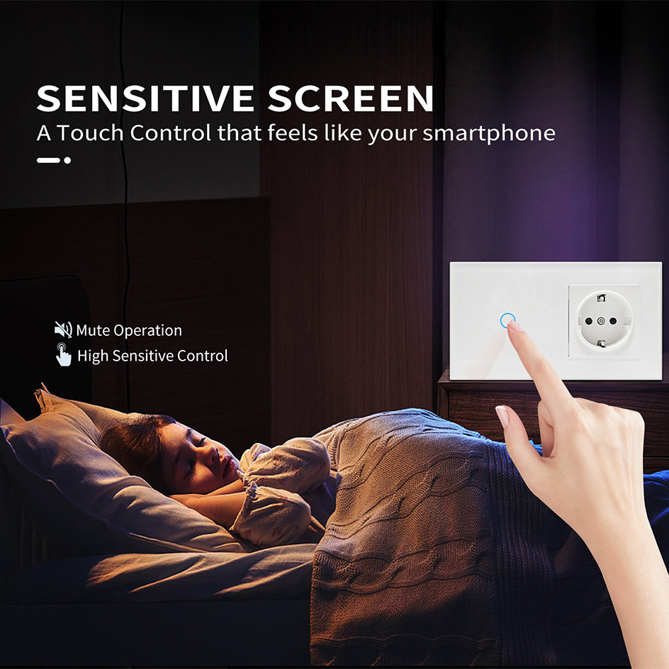 Euro Standard Type 157 touch switch socket combination for circular mounting box