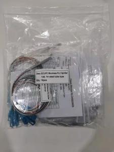 China FTTH SC Fiber Optical Mini Steel Tube 1x2 Splitter PLC 1x4 1x8 1x16 1x32 1x64 PLC Splitter on sale