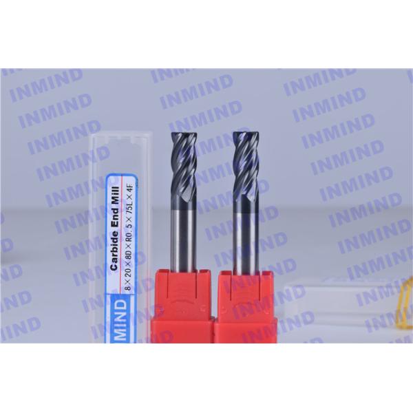 6 mm Diameter 4 Flute Corner Radius End Mill HRC55 0.5UM Grain Size