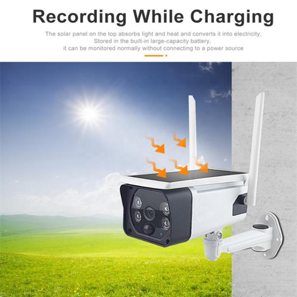 Outdoor Tuya IP67 Solar Powered Security Camera With Motion Sensor
