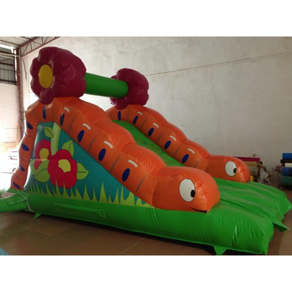 Small Size Inflatable Caterpillar Dry Slide With Digital Printing Eco - Friendly
