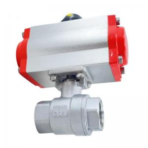 China 201/304/316/Wcb Stainless Steel Female-Threaded 2PC Pneumatic Ball Valves Performance on sale