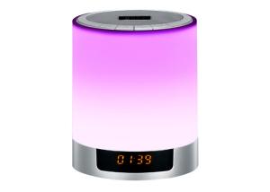 Wireless LED Light Bluetooth Speaker with Digital Alarm Clock FM Radio