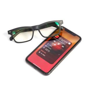 China 100mAh BT5.0 Bluetooth Smart Glasses Dual Speakers Microphone With Two Lens on sale