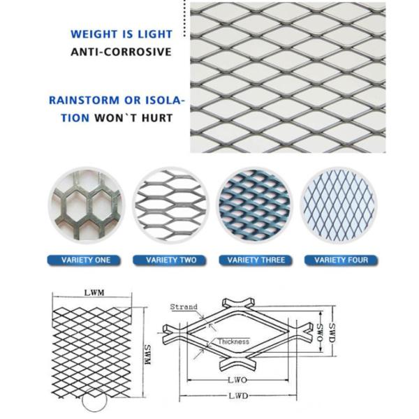 0.3mm To 2mm Aluminum Expanded Metal Wire Mesh 1.1 Gauge
