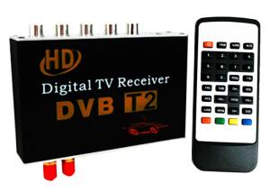 Display on car multimedia screen via AV input and controlled  DVB-T2 HD Receiver from our Digital TV box DVB-T2718