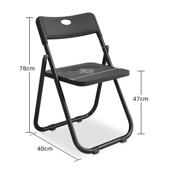 Office Building Stackable Folding Plastic Dining Chair 40*40*78cm for Banquet Events