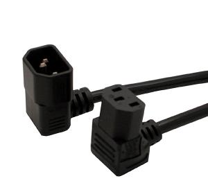 IEC 320 C14 Down angle to C13 Down angled Power cord 1.5M