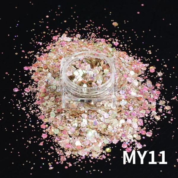 OEM/ODM Yes Chameleon Cat Eye Glitter Sequins Makeup Finger Nail Beauty DIY Quicksand Mahjong Drops Glue Nail Nail Patch Glitter