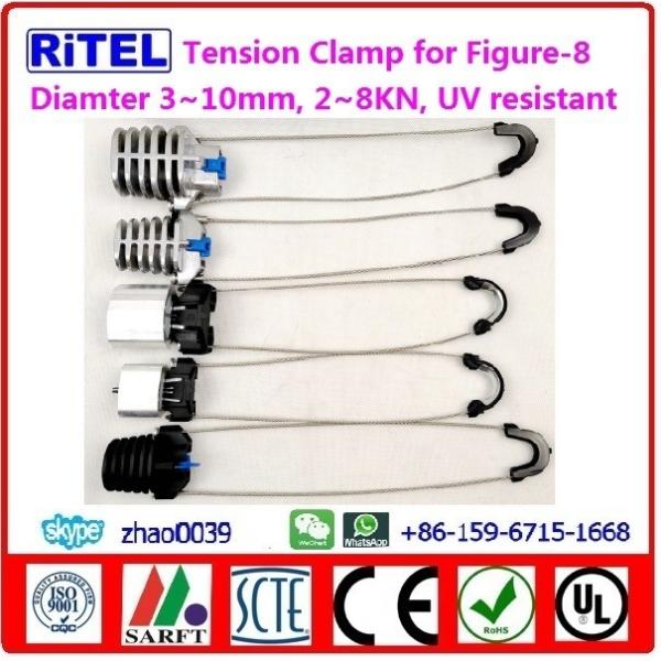 ftth/fttx/fttb fitting, anchor tension clamps, brackets and hooks for fiber optical cable installation