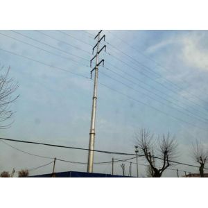 Wholesale Galvanized Steel Transmission Pole , Durable High Strength Steel Tubular Pole from china suppliers