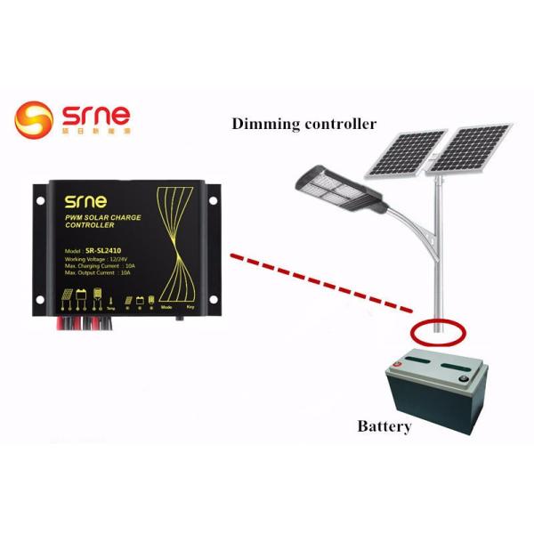 Mini Solar Street Light Controller 12 V / 24 V Auto Waterproof charge regulator