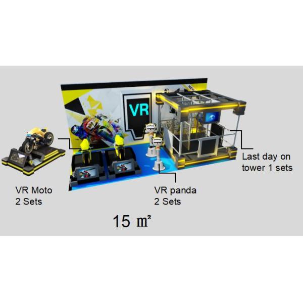 Indoor Virtual Reality Theme Park 15sqm 9D VR Game Center Customize Color