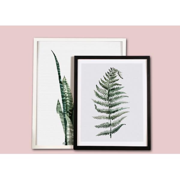 Customized Size Wooden Picture Frames Colored Home Wall Display With Hanger