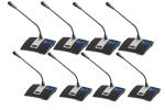 8 Microphone UHF Wireless Microphone System Digital Gooseneck Microphone