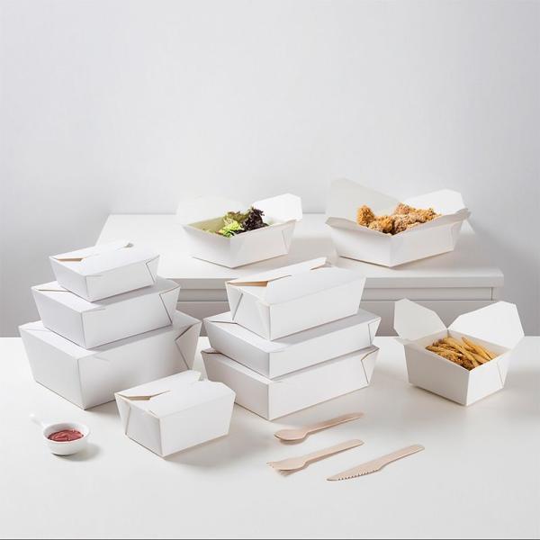 White Cardboard Paper Packaging Food Box for Restaurant Fast Food Snack Fried Chips Chicken Box