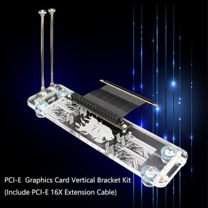 Wholesale PCI- E 3.0 16X Graphics Card Vertical Kickstand With RGB LED Light And PCI-E Extension Cabl from china suppliers