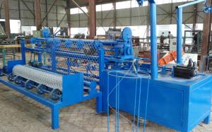 China Fully Automatic Chain Link Fence Machine / PVC Coated Galvanized Fence Making Equipment on sale