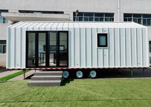 China AS / US Prefabricated House Container Modern Design Tiny House Built On Trailer on sale