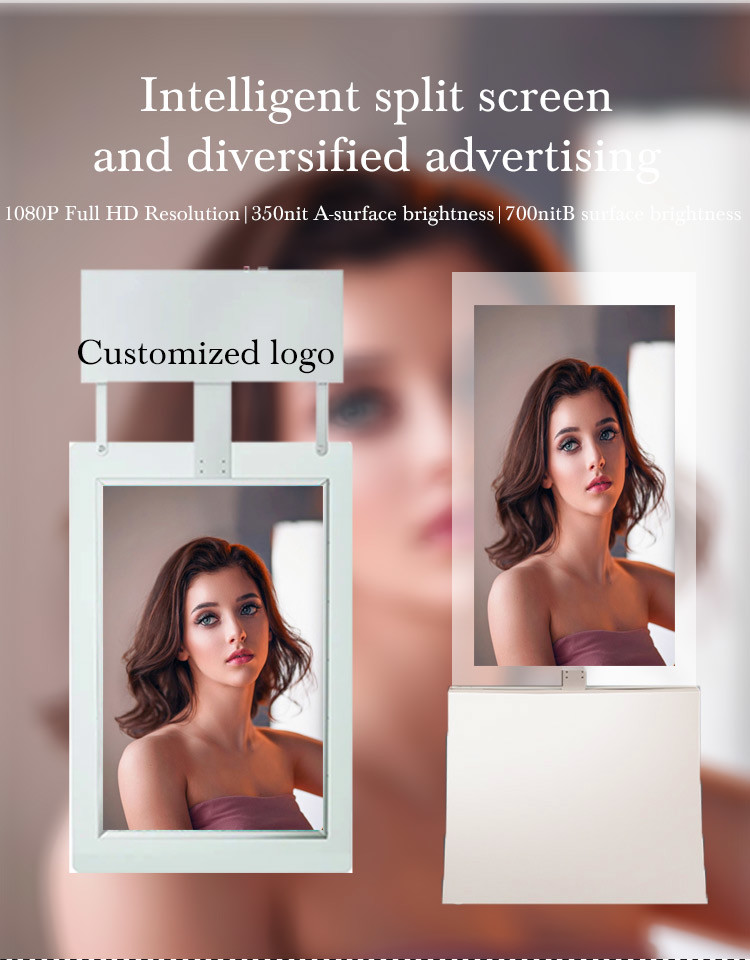 Customized Floor Stand 4K Digital Signage Display and Player Tempered Glass Digital Signage