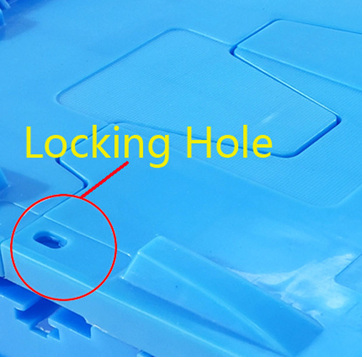 Storage Container With Attached Lid Nestable Crate 600*400*315mm Heavy Duty Tote With Hinged Lid