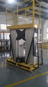 China 12M Extendable Motorized Wheel Double Mast Mobile Elevating Work Platform on sale