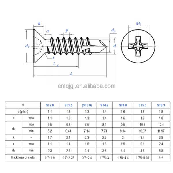 Versatile Fastening Solutions with ZINC PLATED Finish and GB Standard 4*16mm Steel Hex Head Self Drilling Screw