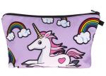Unicorn Cosmetic Pouch Bag For Makeup 18 * 13.5cm Or Custom Size Polyester